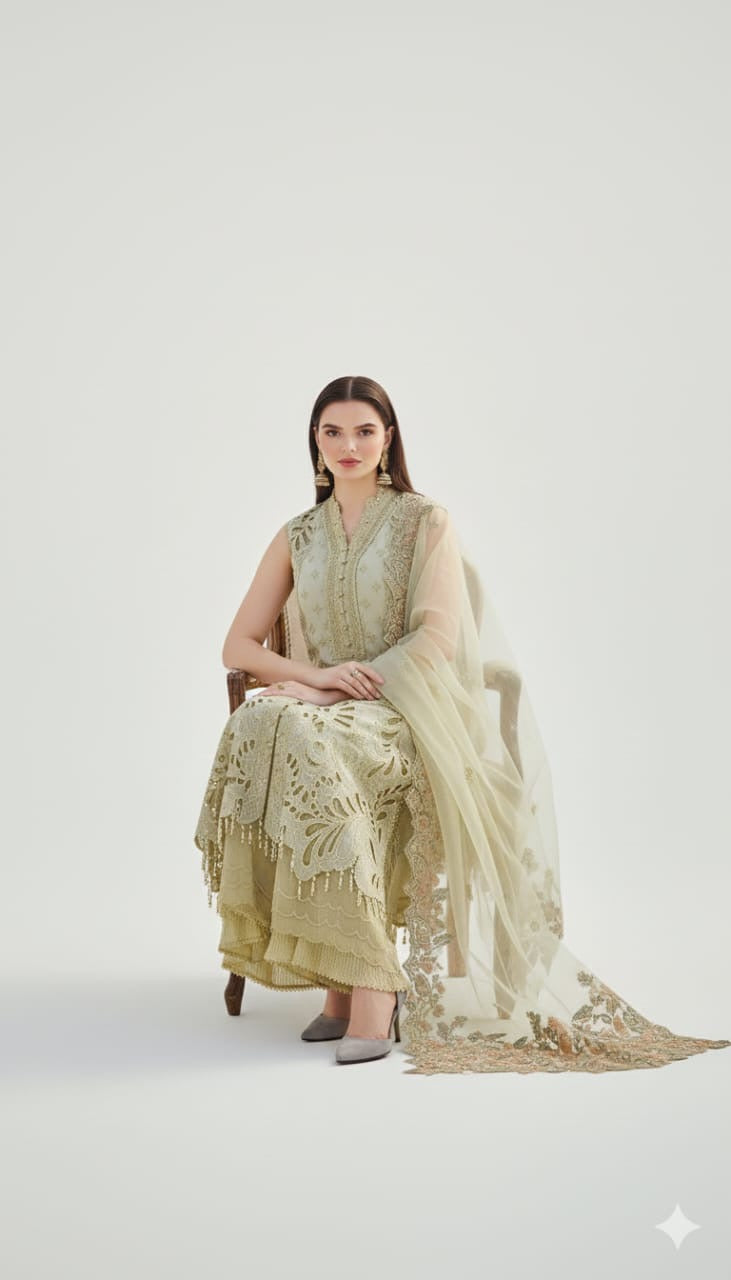 Irha Zia Premium Lawn - Lemon