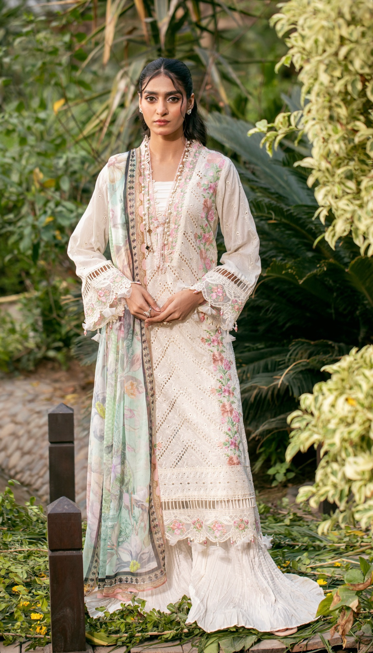 Lawn by Khadija Sheikh - Cream