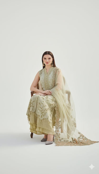 Irha Zia Premium Lawn - Lemon