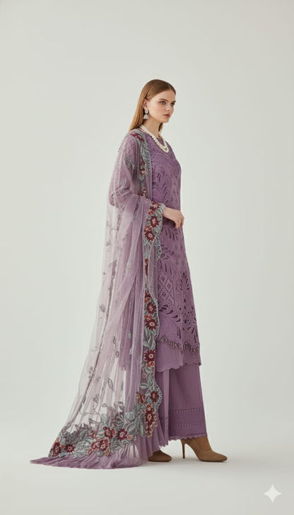 Irha Zia Premium Lawn - Purple
