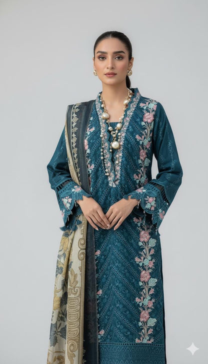 Lawn by Khadija Sheikh - Teal