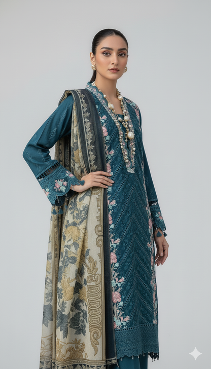 Lawn by Khadija Sheikh - Teal